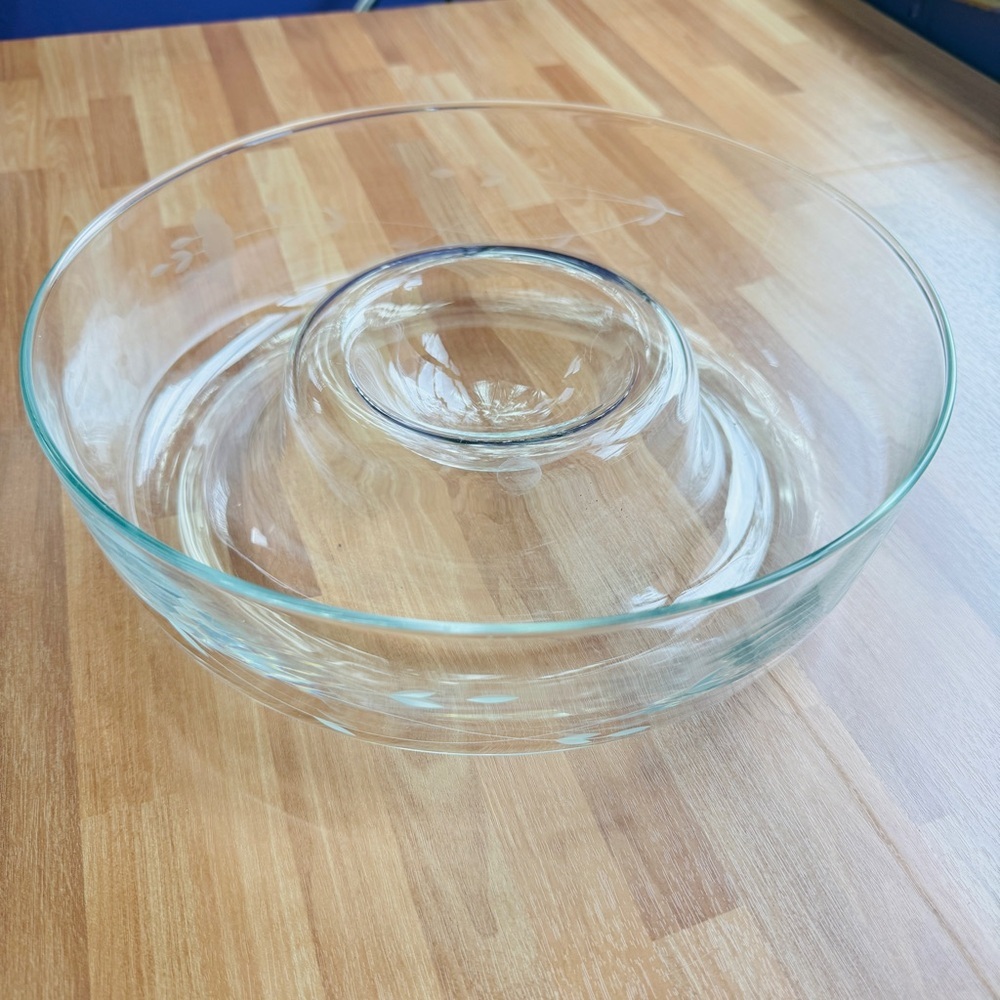 Princess house chips and salsa Mexican hat like crystal bowl vintage